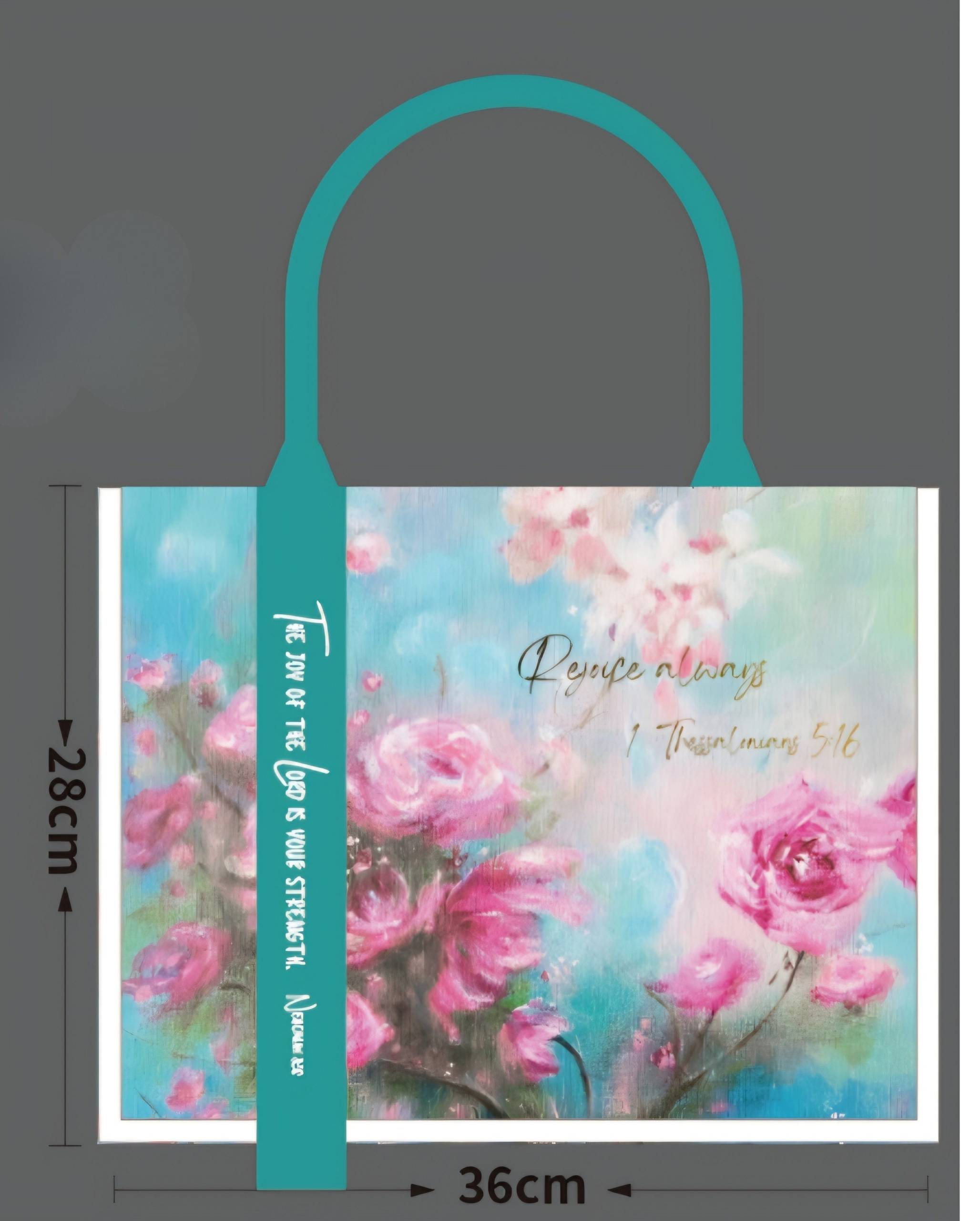 Canvas Tote Bag with Bible Verse - Image 3